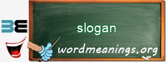 WordMeaning blackboard for slogan